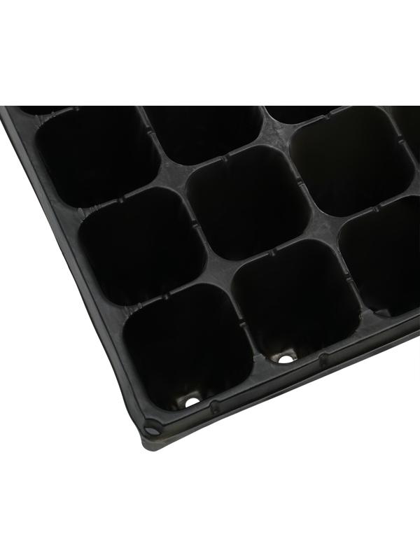 Кассета для выращивания рассады Greengo на 32 ячейки, по 180 мл, из пластика, чёрная, 51 × 28 × 10 см