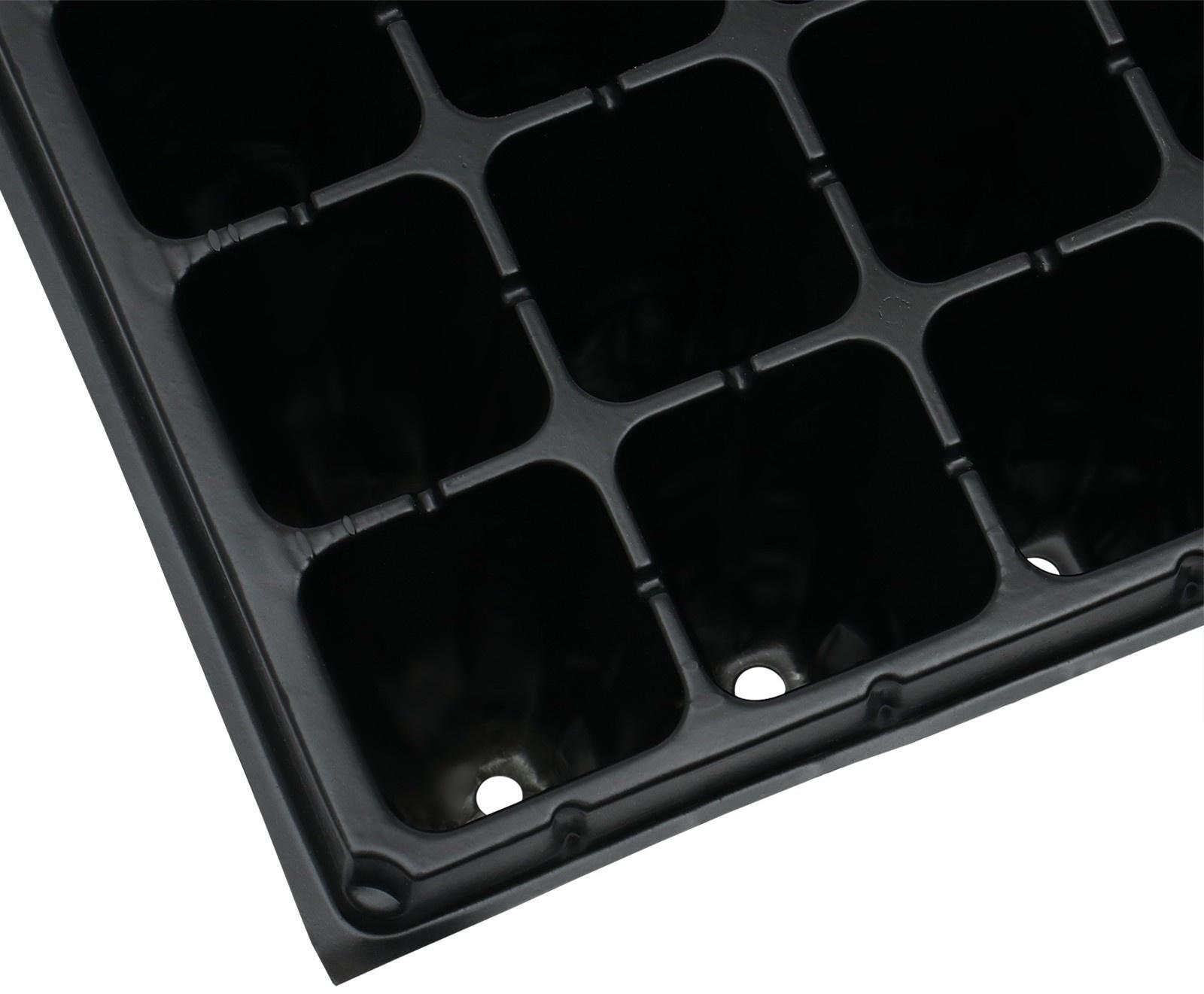 Кассета для выращивания рассады Greengo на 50 ячеек, по 90 мл, из пластика, чёрная, 54 × 27 × 8 см