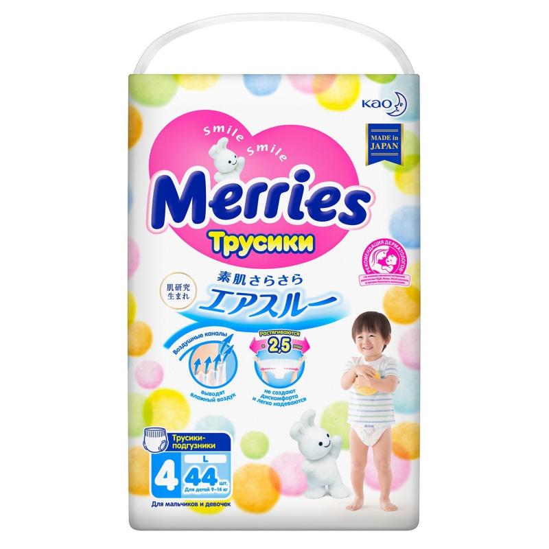 Подгузники -трусики MERRIES размер L 9-14кг 44шт/уп 62020081