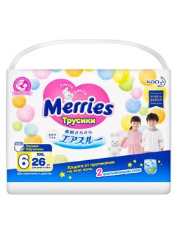Подгузники -трусики MERRIES  XXL 15-28 кг 26шт/уп 62020325
