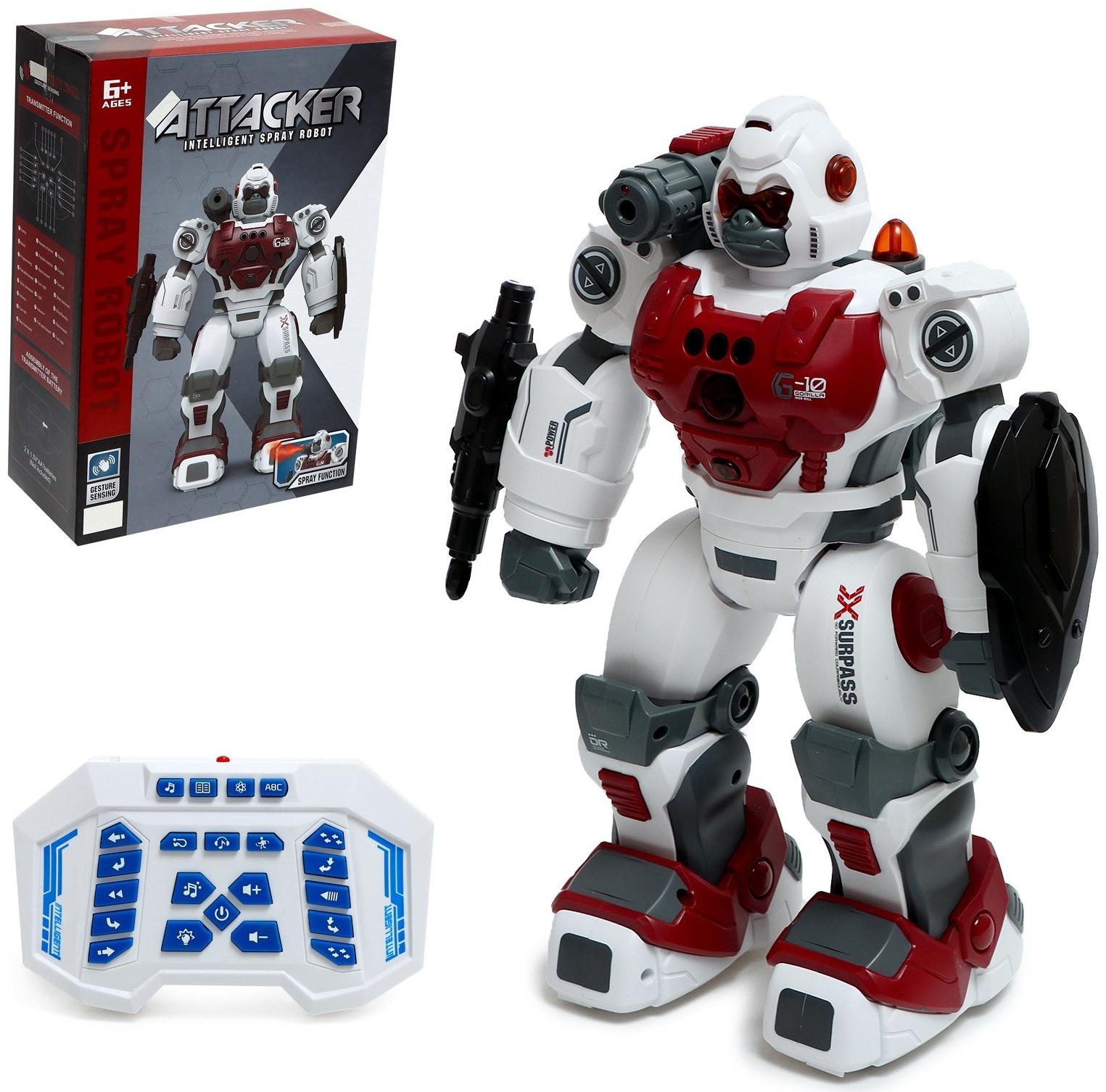 Робот «Гориллабот», радиоуправляемый, пар из пушки, свет, звук, с аккумулятором