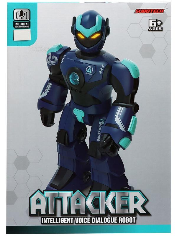 Робот «Атакер», радиоуправление, голосовое управление, свет, звук, с аккумулятором