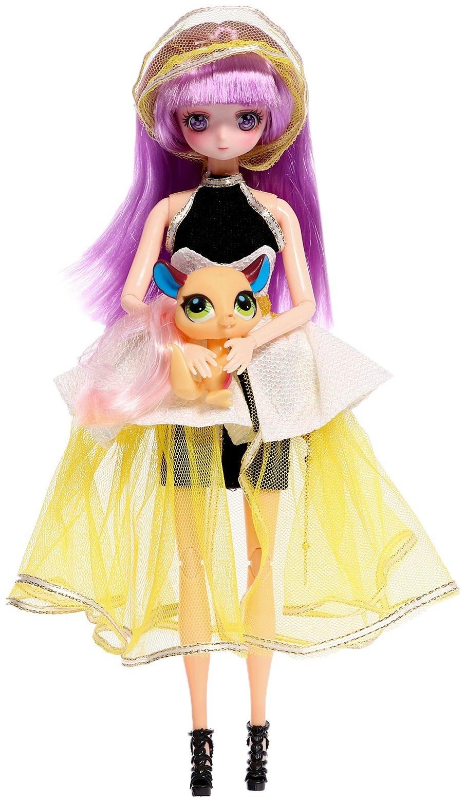 Кукла шарнирная «Пушистая мода», с питомцем