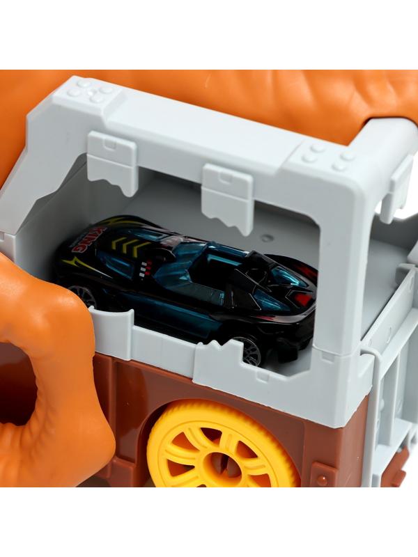 Парковка-автотрек «Атака монстров. Динозавр», свет, 1 машинка, пусковая установка