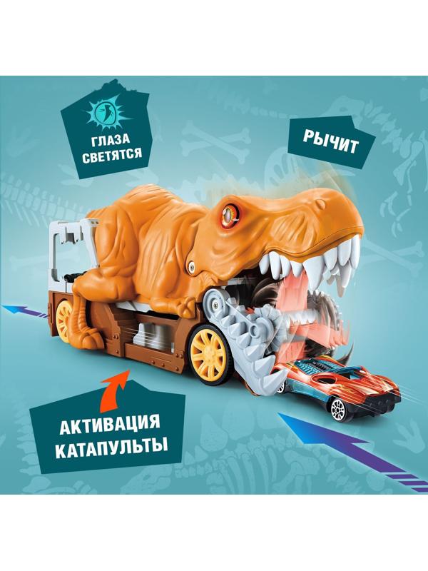 Парковка-автотрек «Атака монстров. Динозавр», свет, 1 машинка, пусковая установка