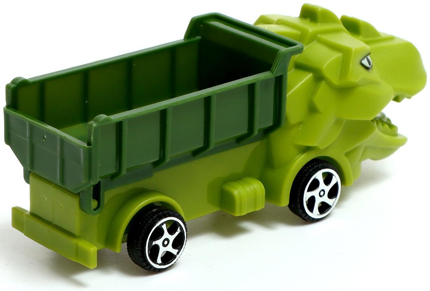 Набор грузовиков «Парк животных. Динозавры», инерция, МИКС