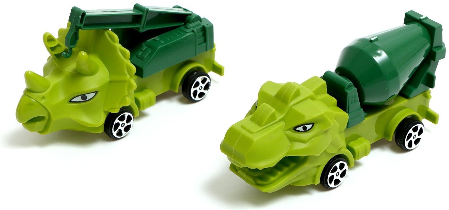 Набор грузовиков «Парк животных. Динозавры», инерция, МИКС