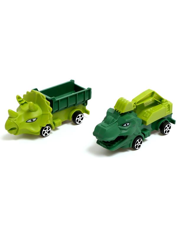 Набор грузовиков «Парк животных. Динозавры», инерция, МИКС