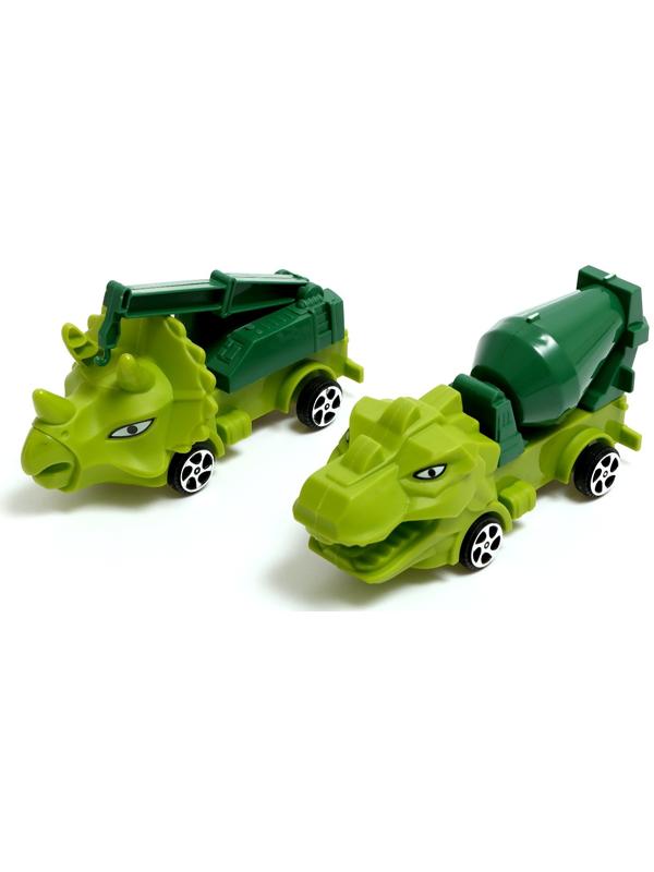 Набор грузовиков «Парк животных. Динозавры», инерция, МИКС