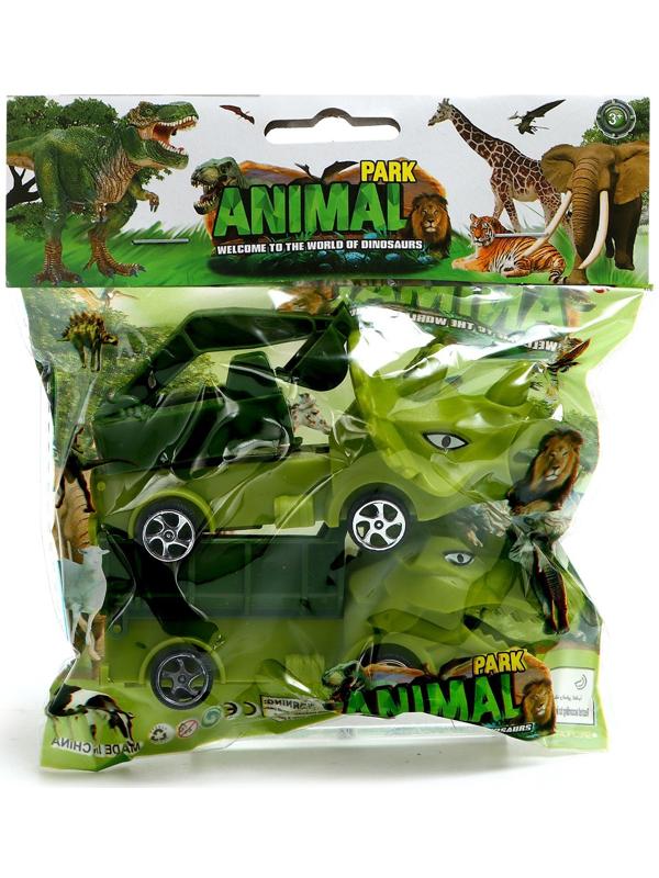 Набор грузовиков «Парк животных. Динозавры», инерция, МИКС