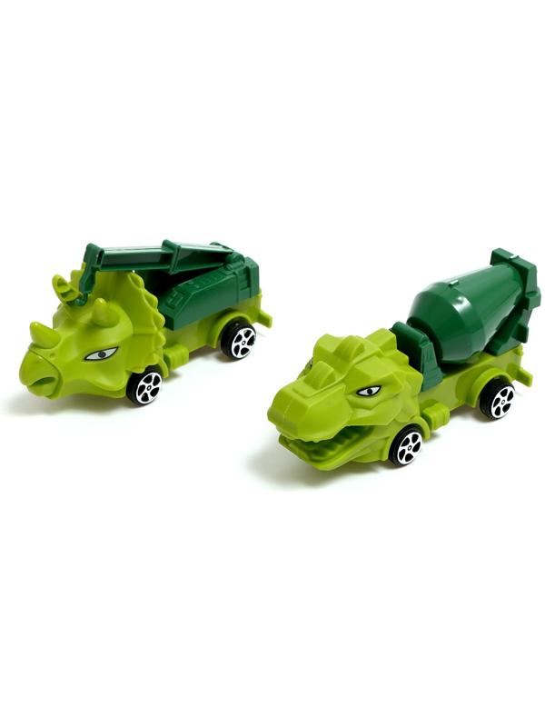 Набор грузовиков «Парк животных. Динозавры», инерция, МИКС