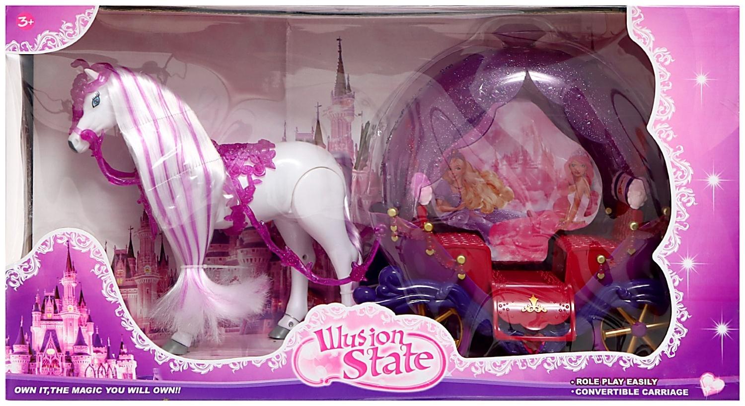 Карета для кукол «Сказка», лошадь ходит