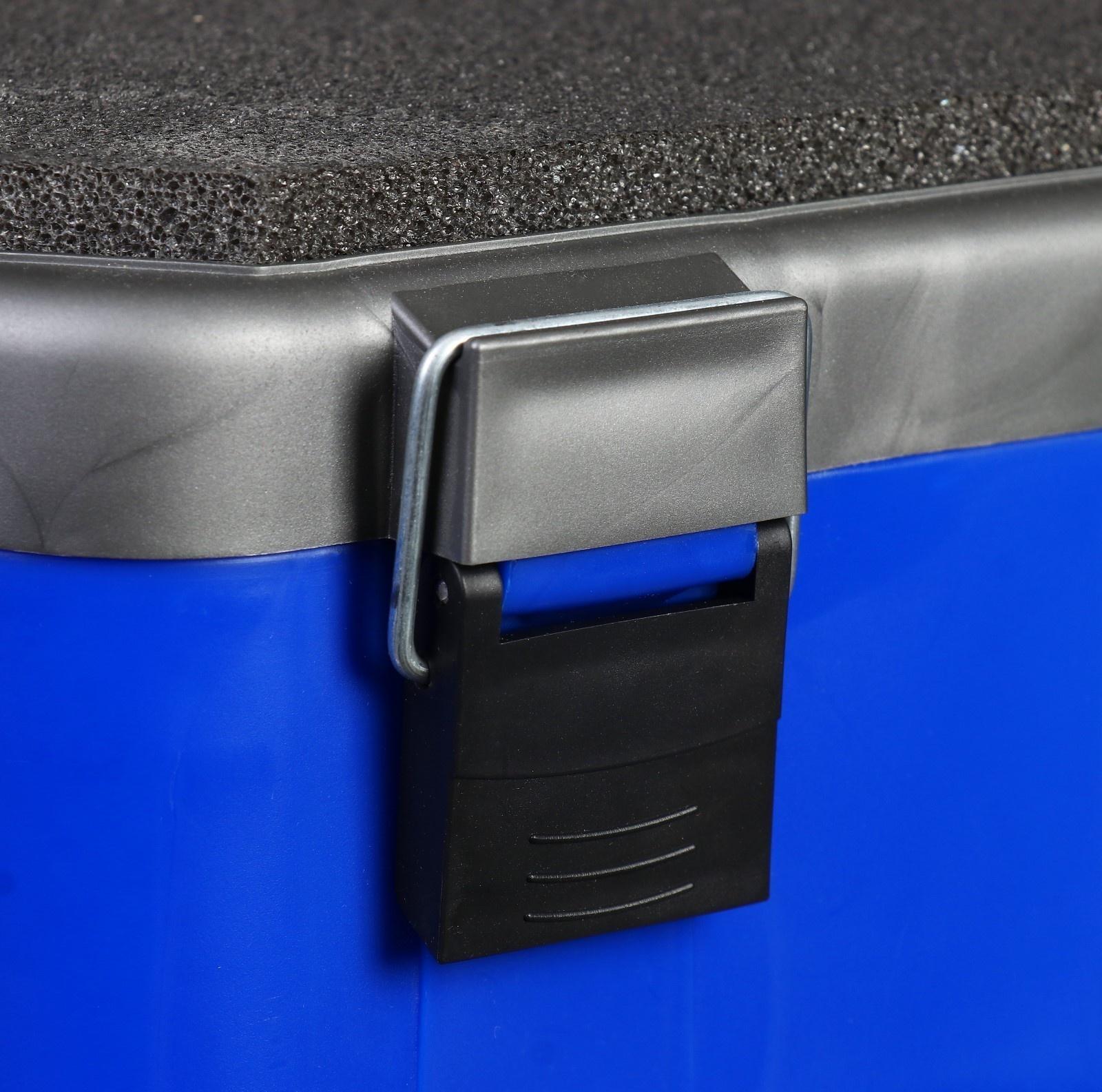 Ящик зимний HELIOS двухсекционный, цвет серо-синий