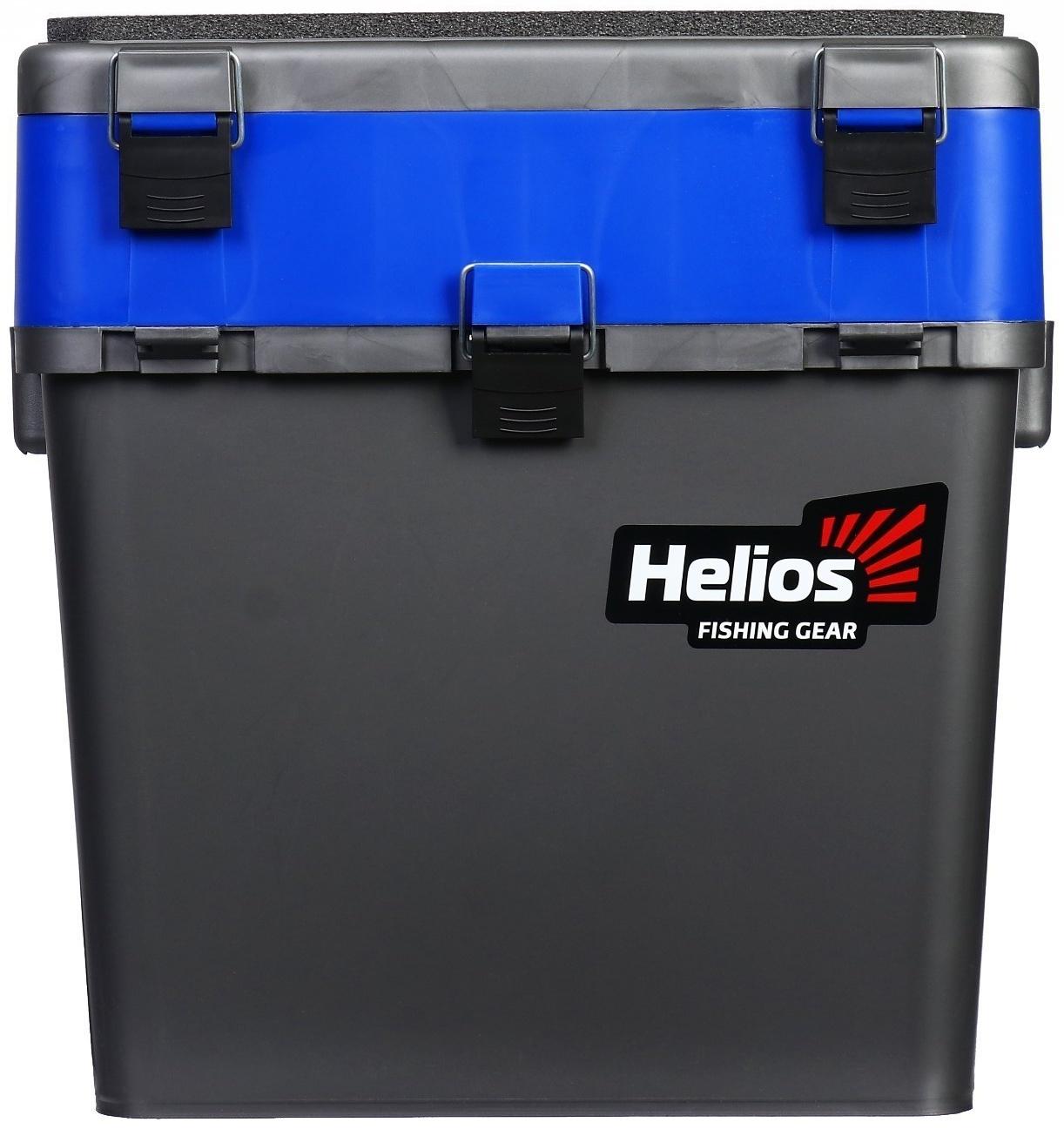 Ящик зимний HELIOS двухсекционный, цвет серо-синий