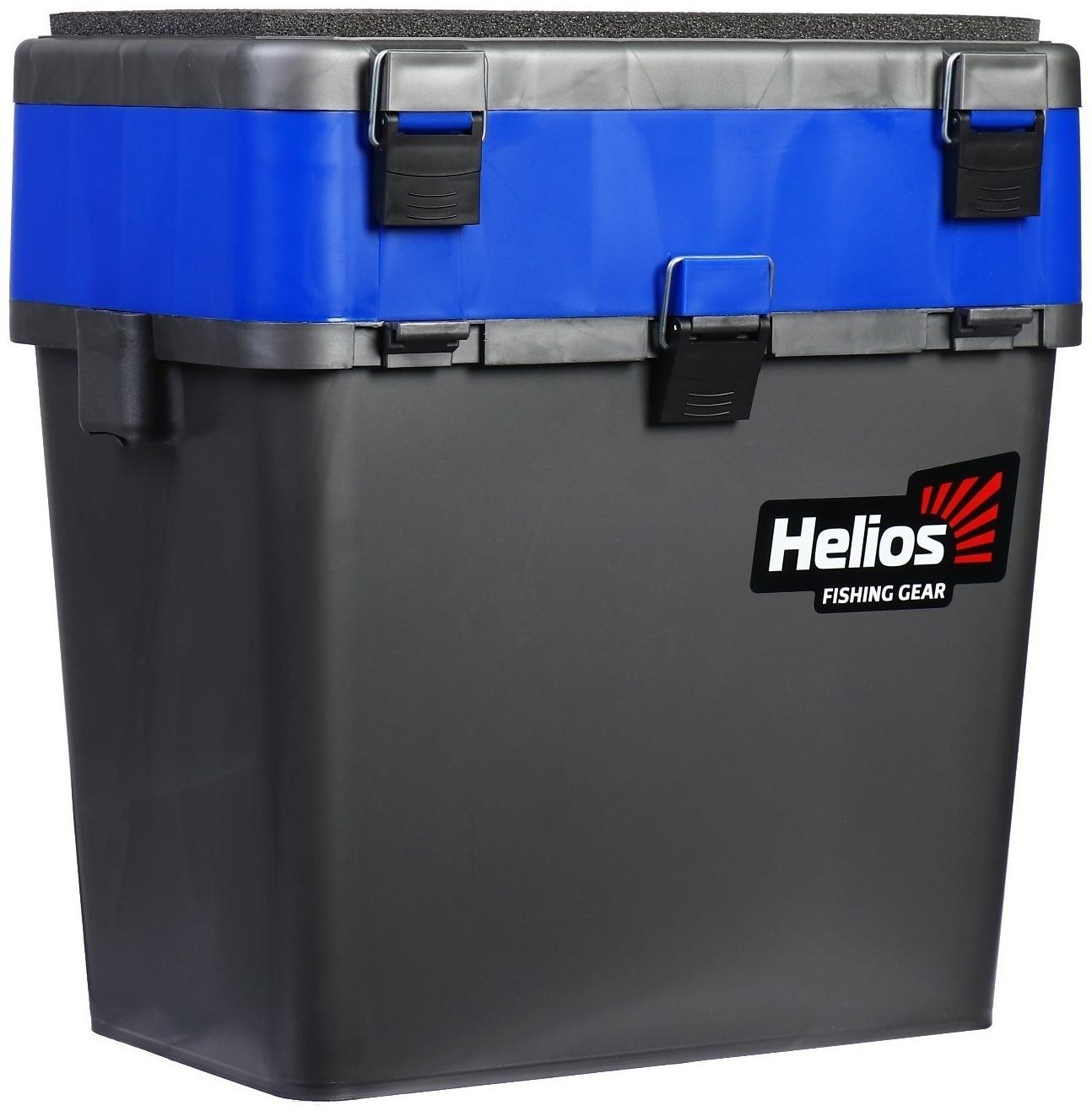 Ящик зимний HELIOS двухсекционный, цвет серо-синий