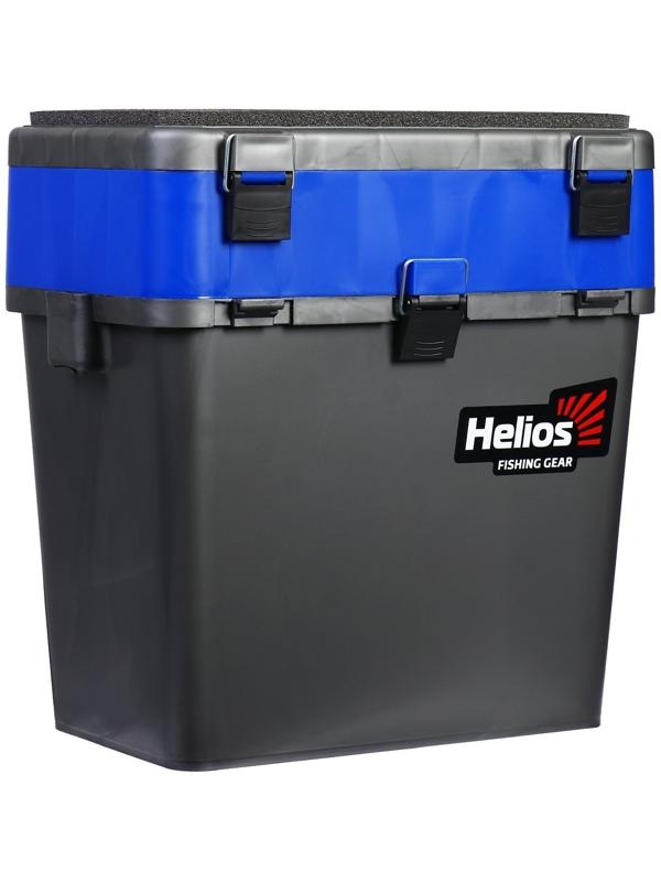 Ящик зимний HELIOS двухсекционный, цвет серо-синий