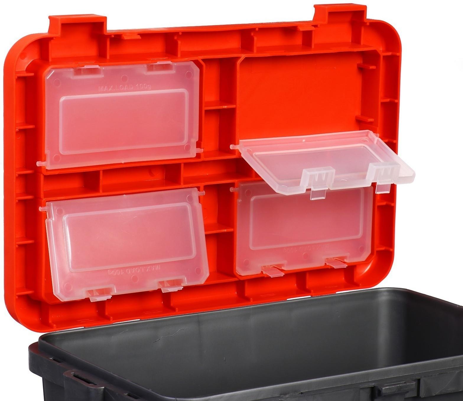 Ящик зимний HELIOS односекционный, цвет серо-оранжевый