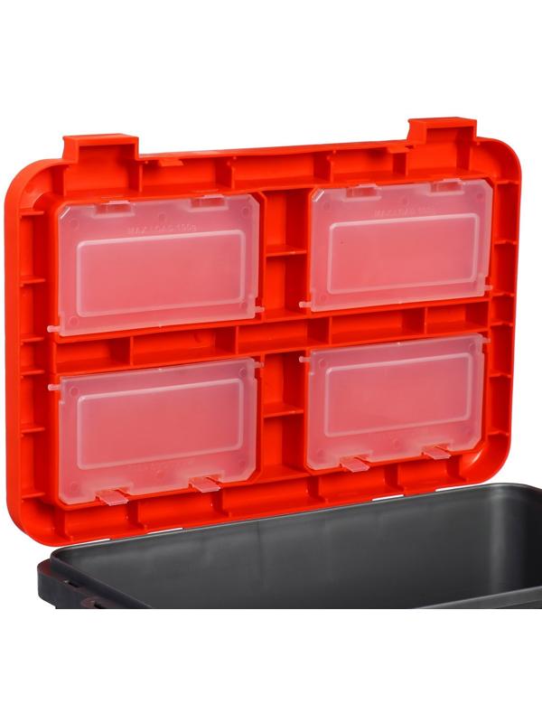 Ящик зимний HELIOS односекционный, цвет серо-оранжевый