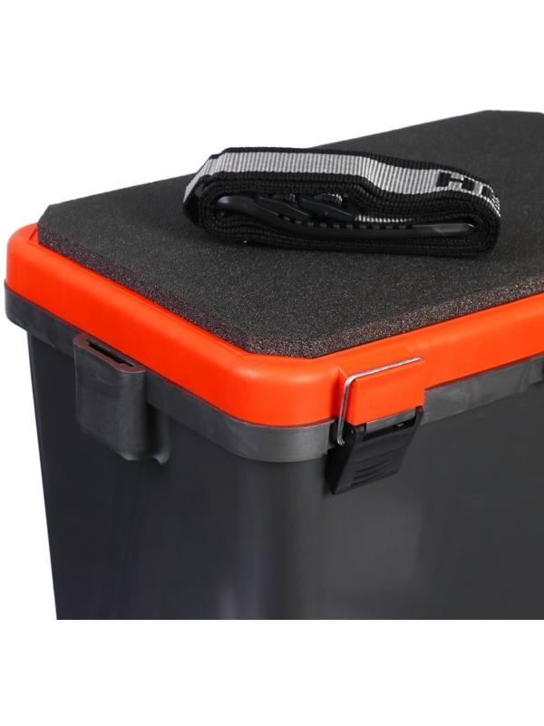 Ящик зимний HELIOS односекционный, цвет серо-оранжевый