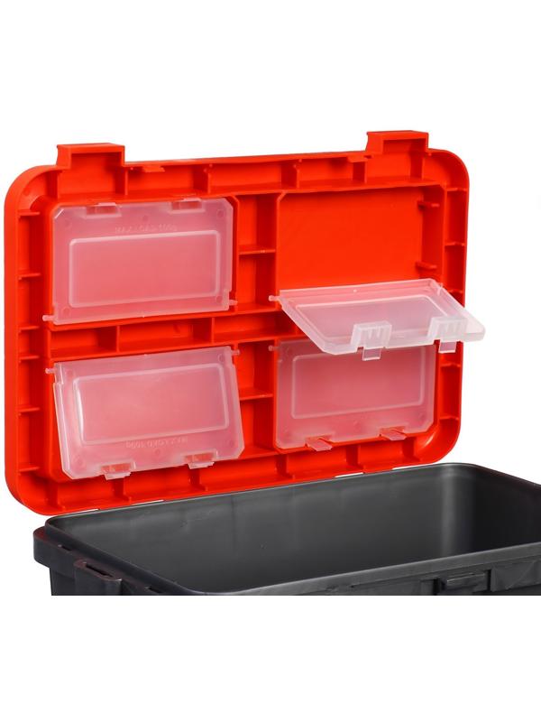 Ящик зимний HELIOS односекционный, цвет серо-оранжевый