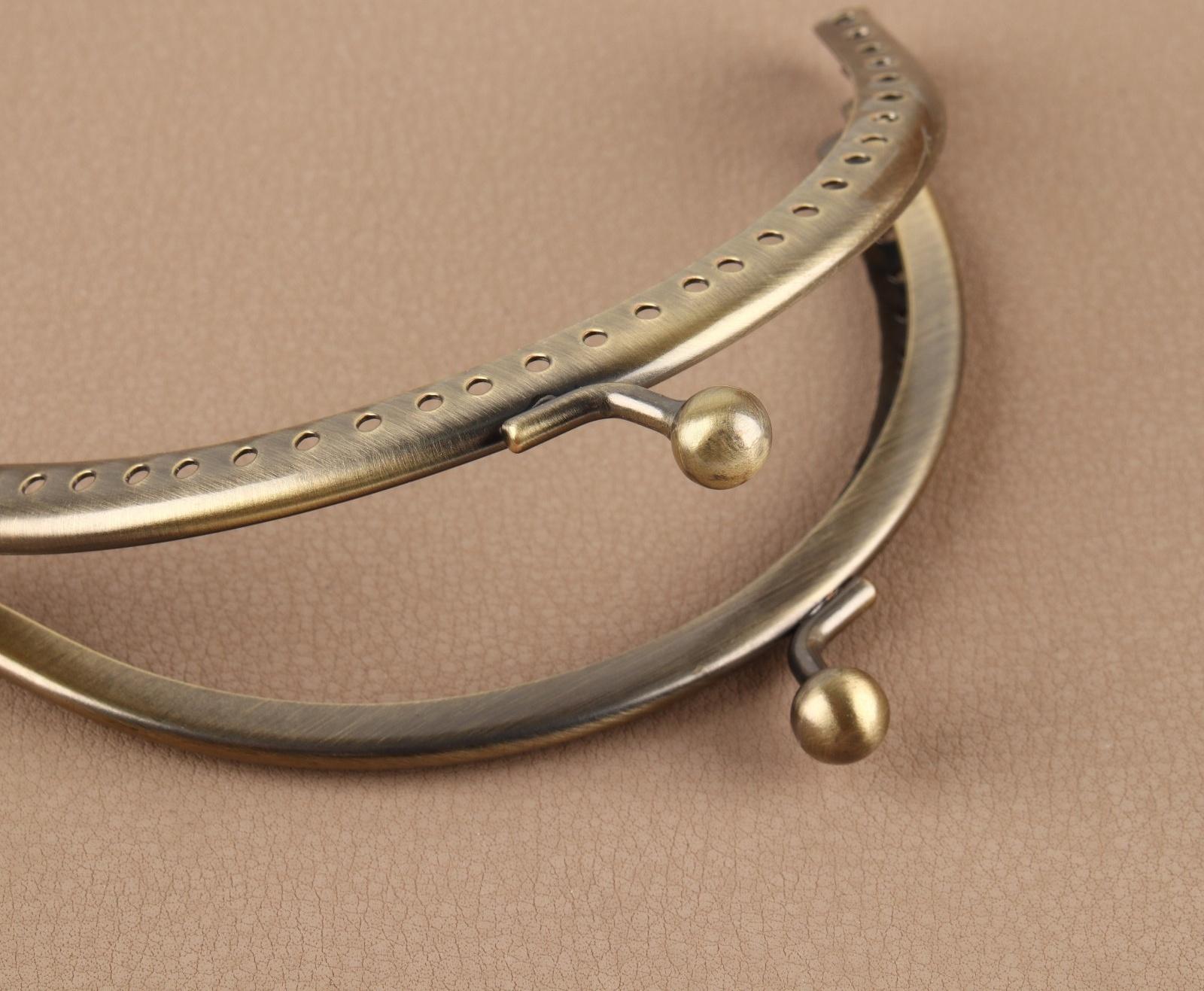 Фермуар пришивной «Полукруг», 10 × 6,5 см, цвет бронзовый