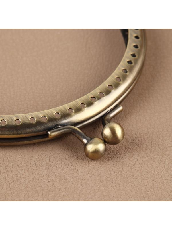 Фермуар пришивной «Полукруг», 10 × 6,5 см, цвет бронзовый