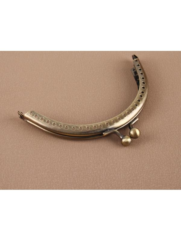 Фермуар пришивной «Полукруг», 10 × 6,5 см, цвет бронзовый