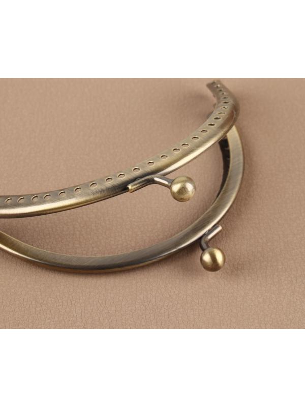 Фермуар пришивной «Полукруг», 10 × 6,5 см, цвет бронзовый