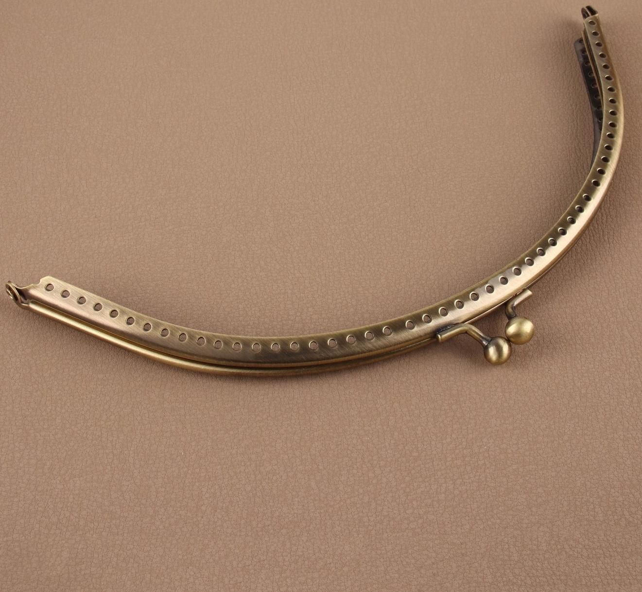 Фермуар пришивной «Полукруг», 20 × 9 см, цвет бронзовый