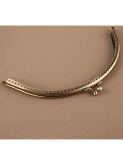 Фермуар пришивной «Полукруг», 20 × 9 см, цвет бронзовый