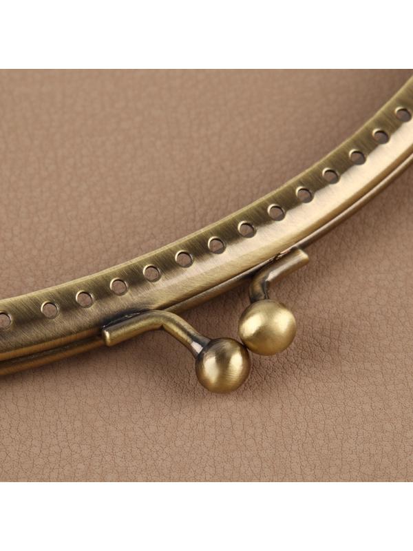 Фермуар пришивной «Полукруг», 20 × 9 см, цвет бронзовый