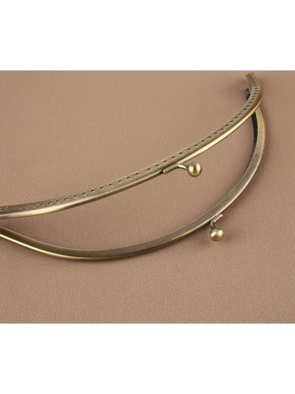 Фермуар пришивной «Полукруг», 20 × 9 см, цвет бронзовый