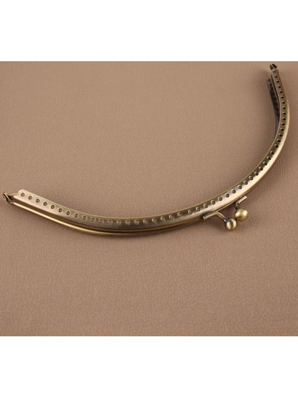 Фермуар пришивной «Полукруг», 20 × 9 см, цвет бронзовый