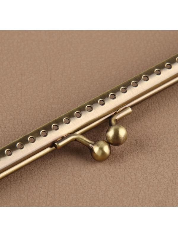 Фермуар пришивной «Прямоугольник», 20 × 6 см, цвет бронзовый