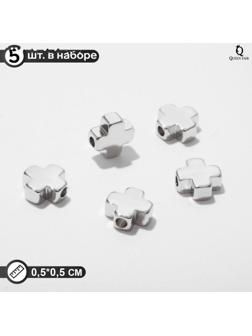 Бусина-разделитель родированная 