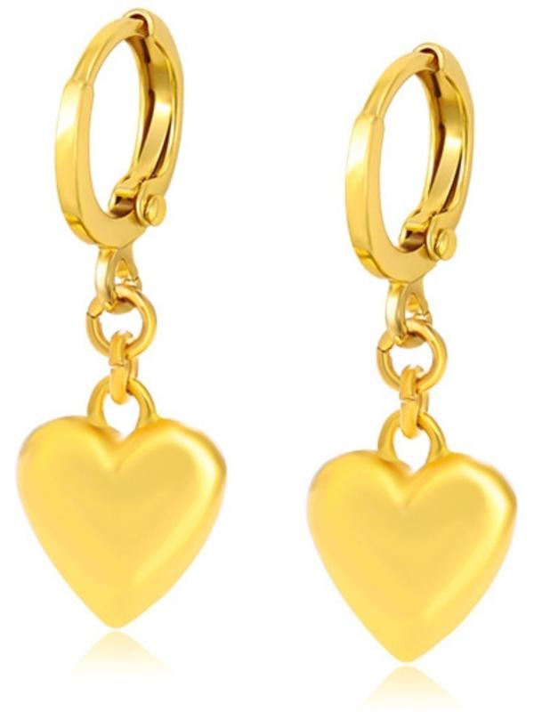 Серьги металл XUPING сердце, цвет золото