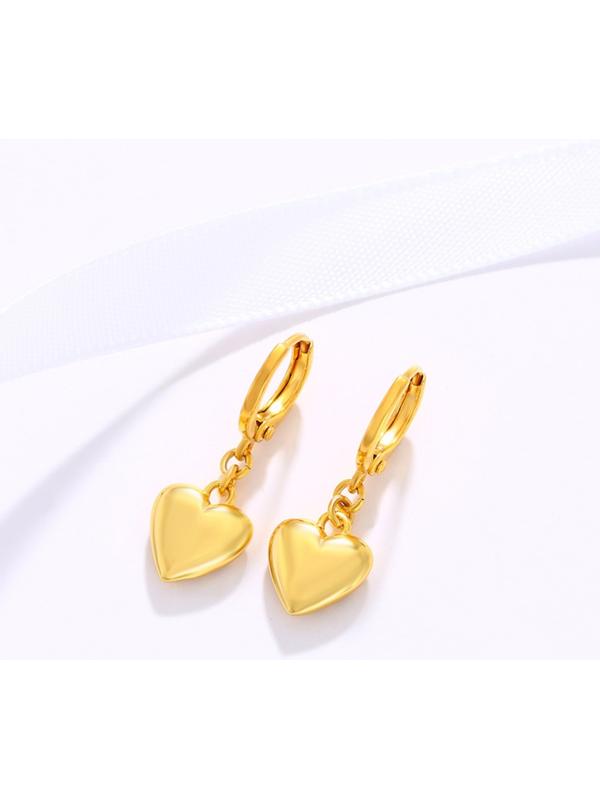 Серьги металл XUPING сердце, цвет золото