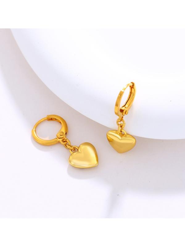 Серьги металл XUPING сердце, цвет золото