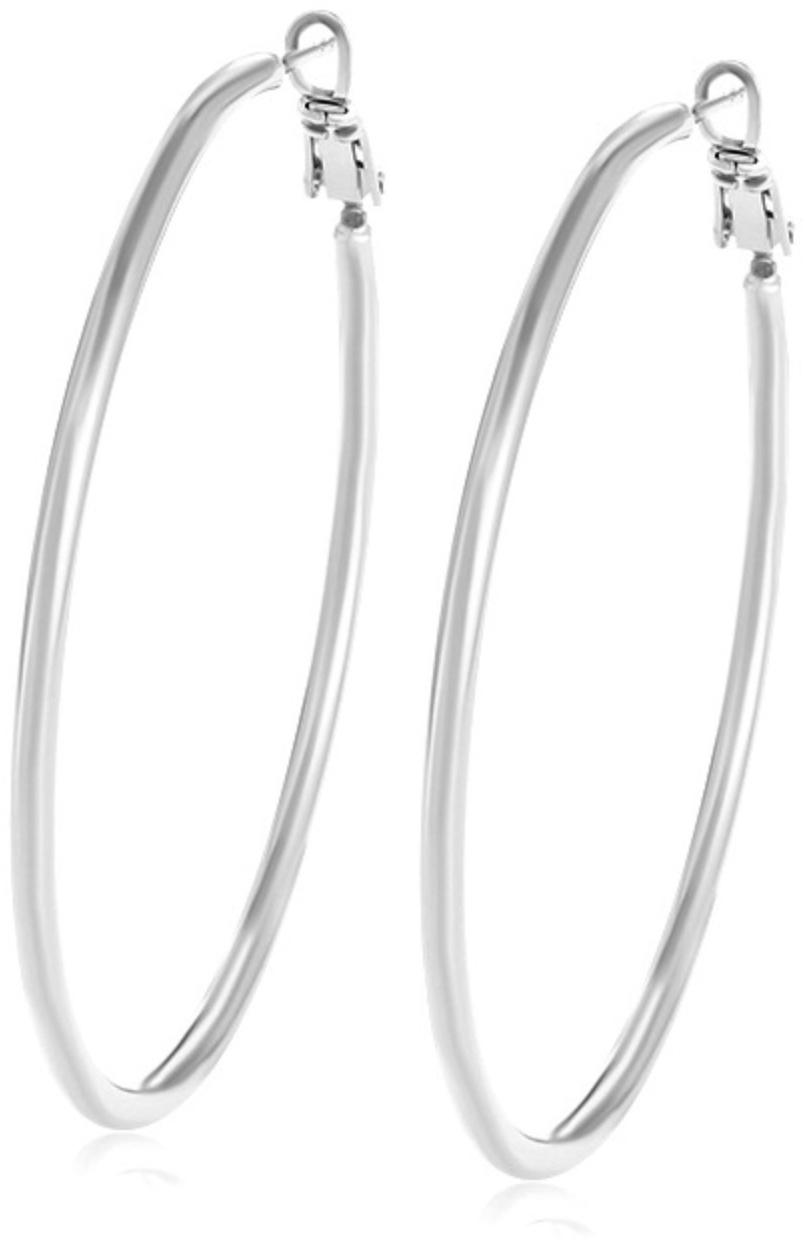 Серьги-кольца XUPING классика, d=5 см, цвет серебро