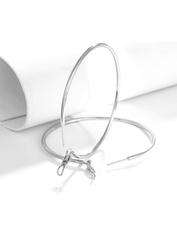 Серьги-кольца XUPING классика, d=5 см, цвет серебро