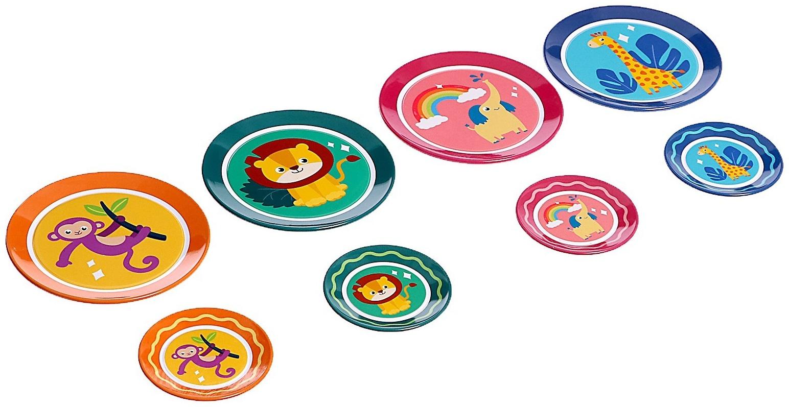 Набор металлической посуды «Зверята», 14 предметов, цвет МИКС