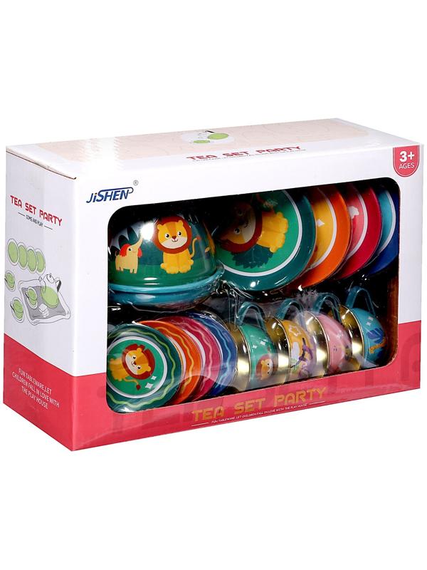 Набор металлической посуды «Зверята», 14 предметов, цвет МИКС