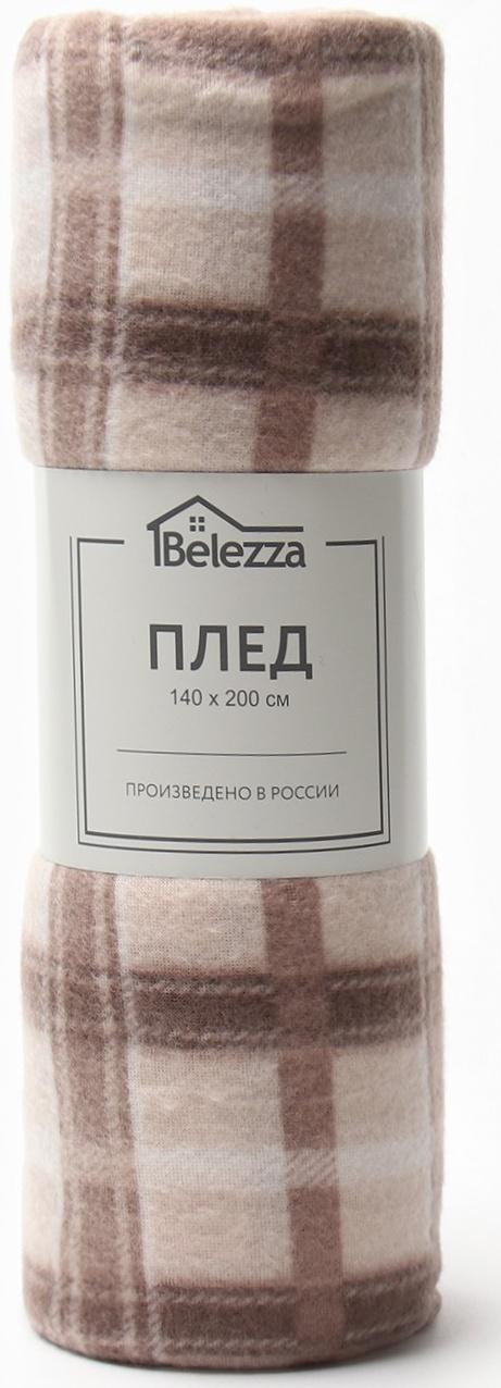 Плед Sherlock 140х200см, цвет бежевый, флис 180г/м пэ