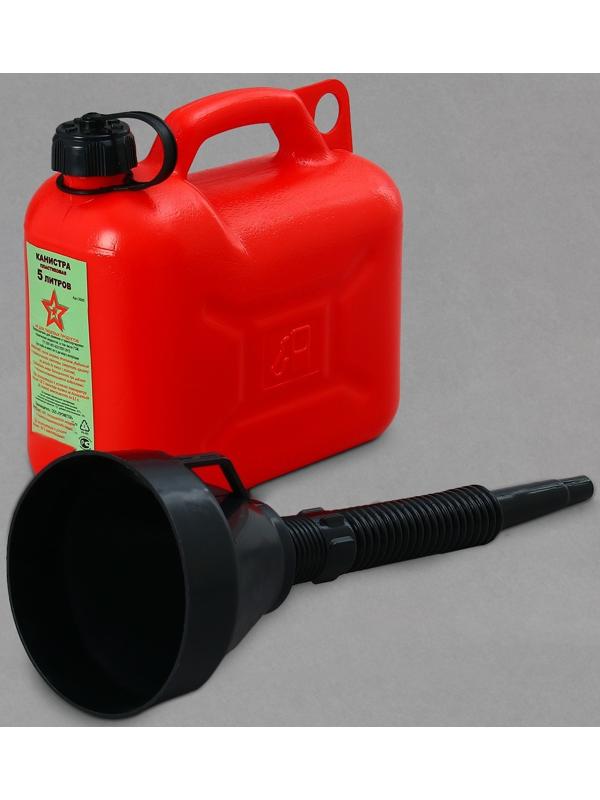 Канистра ГСМ «Звезда», 5 л, с воронкой, красная