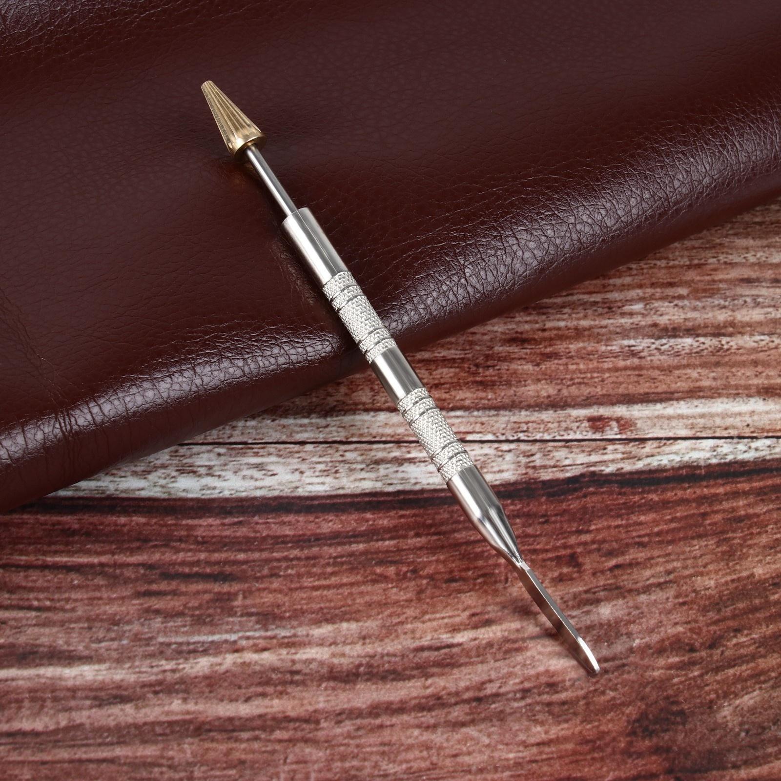 Ручка-аппликатор для кожи, 14,5 см, цвет серебряный/золотой