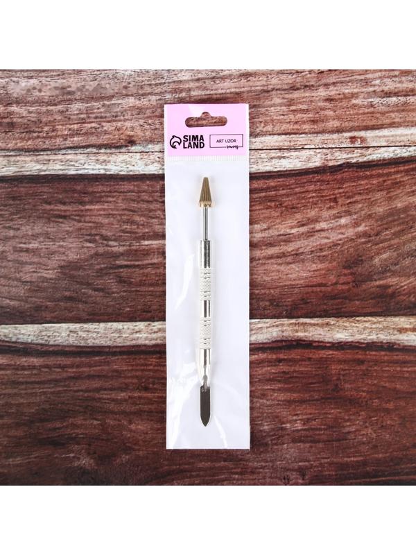 Ручка-аппликатор для кожи, 14,5 см, цвет серебряный/золотой