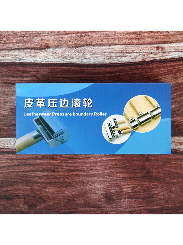 Роллер для клеевых работ с кожей, 16,5 × 6 см, цвет серебряный