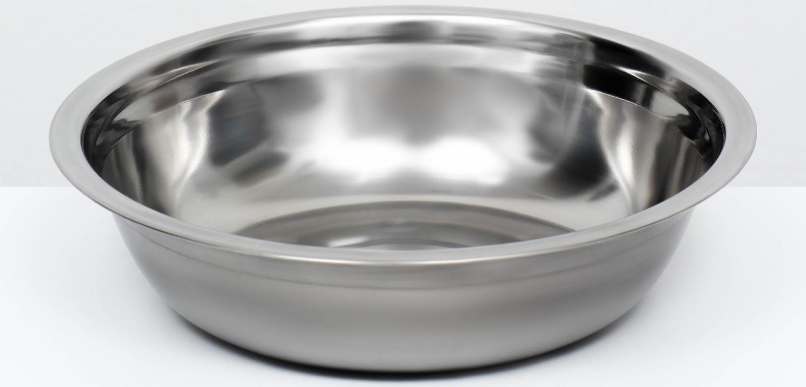 Миска металлическая эконом, 0,85 л, 21 х 6 см