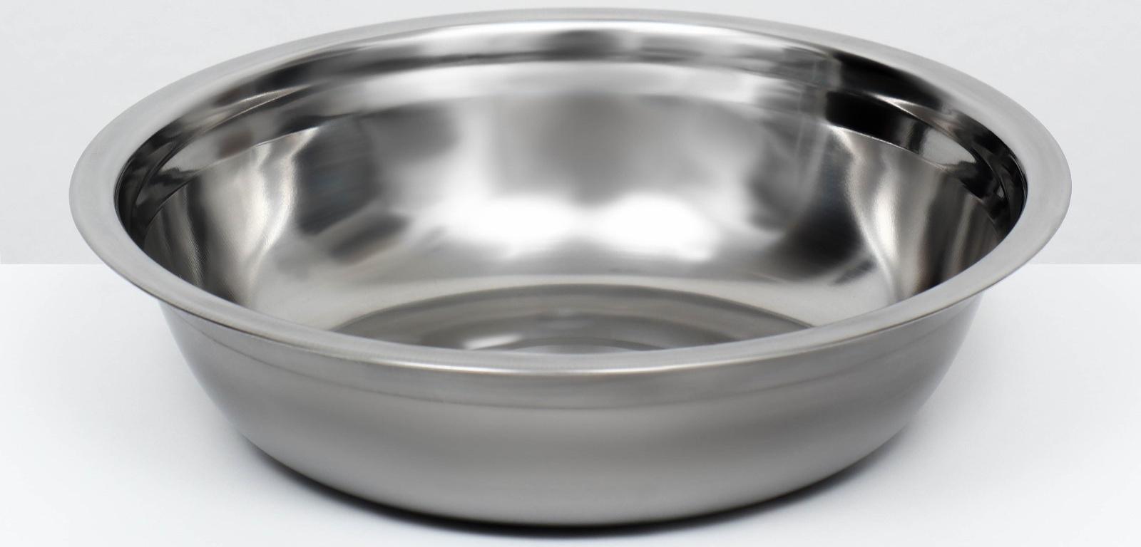 Миска металлическая эконом, 1,2 л, 23 х 6 см
