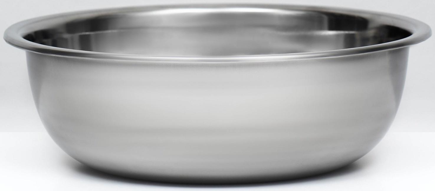 Миска металлическая эконом, 2,7 л, 25 х 8 см